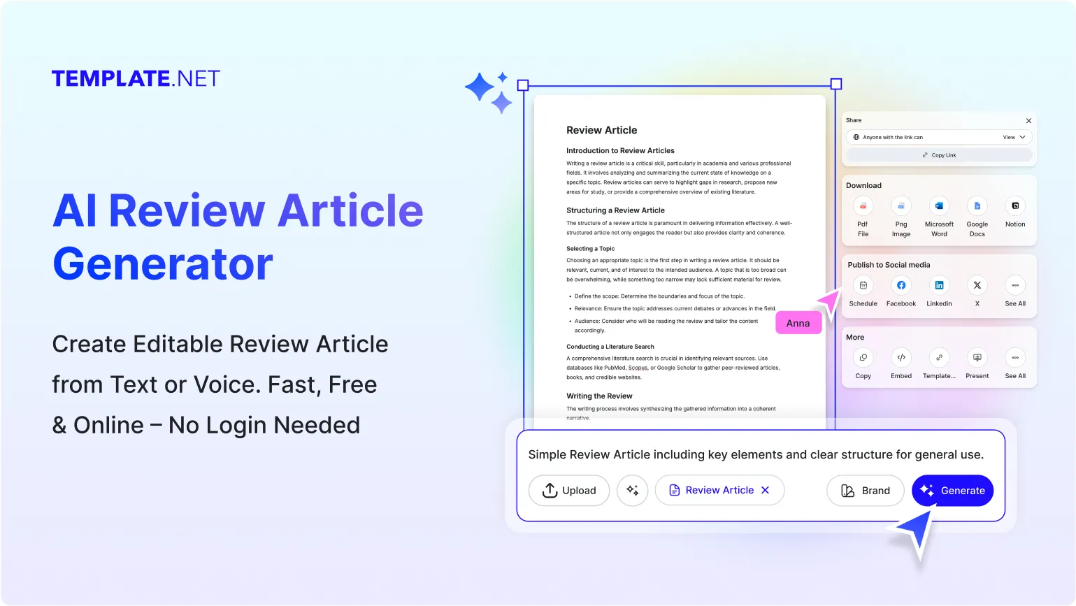 Free AI Review Article Generator, Free Review Article Maker Online